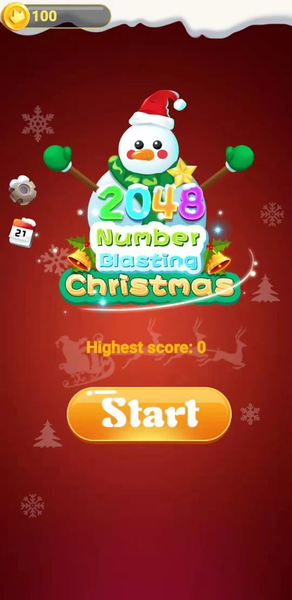 2048 Number Blasting: Christma - Gameplay image of android game