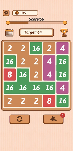 Merge Game2048 - Gameplay image of android game