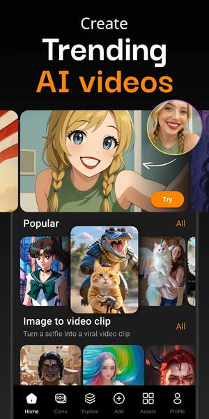 WowClip: AI Video Generator - عکس برنامه موبایلی اندروید