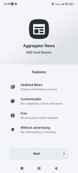 Aggregator News - RSS Reader - عکس برنامه موبایلی اندروید
