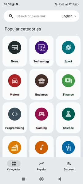 Aggregator News - RSS Reader - Image screenshot of android app