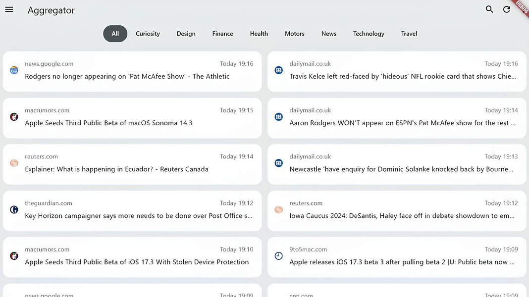 Aggregator News - RSS Reader - Image screenshot of android app