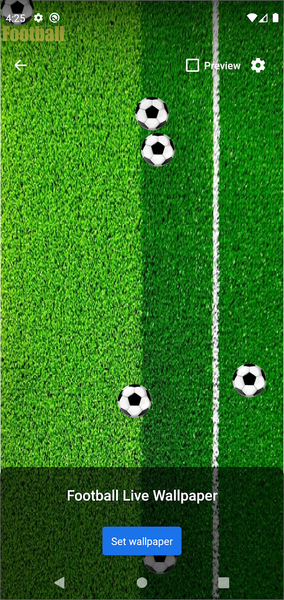 Soccer LiveWallpaper - Image screenshot of android app