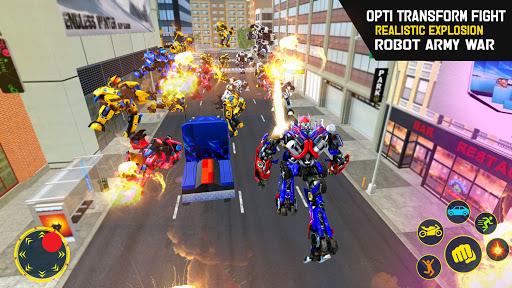 Flying Helicopter Robot Car Transform - Image screenshot of android app