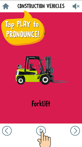 First Words for Baby: Vehicles - Gameplay image of android game