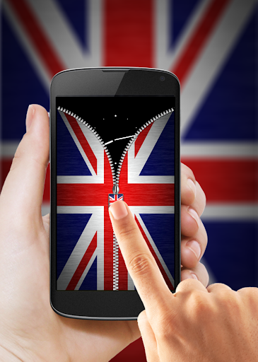 UK Flag Zipper Lock Screen - عکس برنامه موبایلی اندروید
