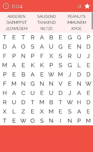 Word Search German - Gameplay image of android game