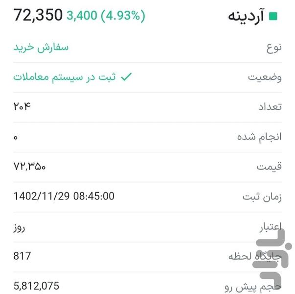 ربات سرخطی بورس + آموزش - عکس برنامه موبایلی اندروید