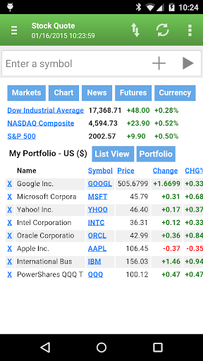 Stock Quote - عکس برنامه موبایلی اندروید