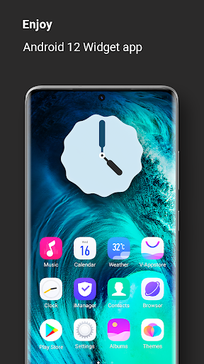Android ۱۲ Clock Widget - Battery Widget - عکس برنامه موبایلی اندروید