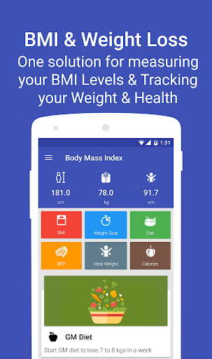 BMI Calculator Weight Tracker - Image screenshot of android app