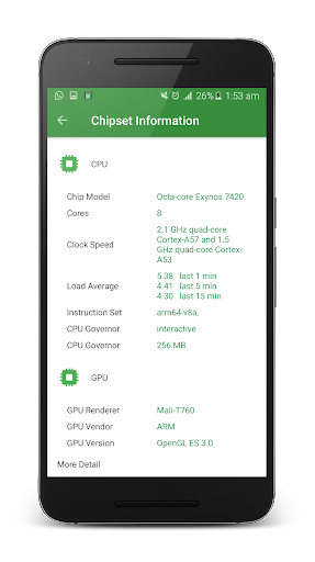 CPU-Z : Full system info & Hardware & Device Info - Image screenshot of android app