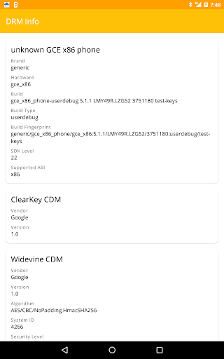 DRM Info - عکس برنامه موبایلی اندروید