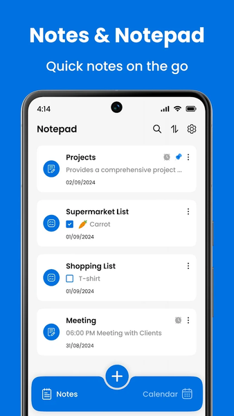 Notepad - Notes and Lists - عکس برنامه موبایلی اندروید