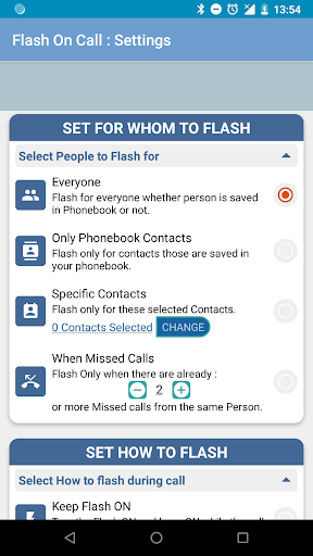 Flash Profile For Calls - Image screenshot of android app