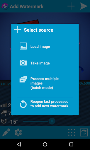 Add Watermark - Image screenshot of android app