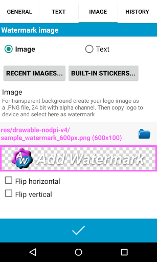 Add Watermark - Image screenshot of android app