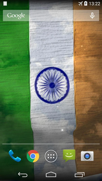 India Flag Live Wallpaper - Image screenshot of android app
