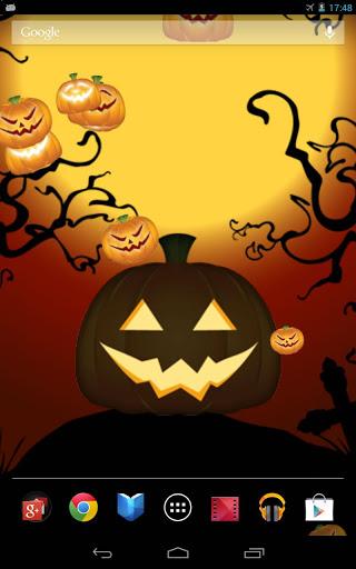 Halloween Pumpkin Live WP - Image screenshot of android app