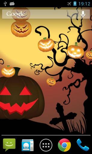 Halloween Pumpkin Live WP - Image screenshot of android app