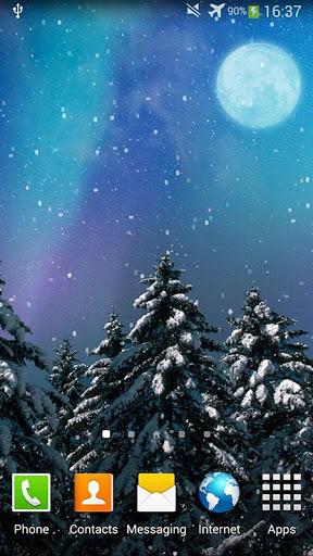 Snowfall Live Wallpaper - Image screenshot of android app