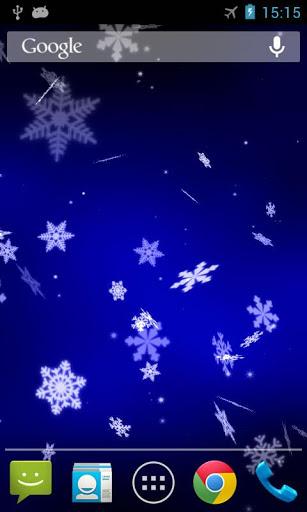 Snowflake 3D Live Wallpaper - Image screenshot of android app