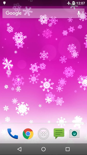 Snowflake Live Wallpaper - Image screenshot of android app