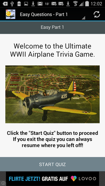 World War 2 Aircraft Trivia - عکس برنامه موبایلی اندروید