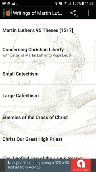 Writings of Martin Luther - Image screenshot of android app