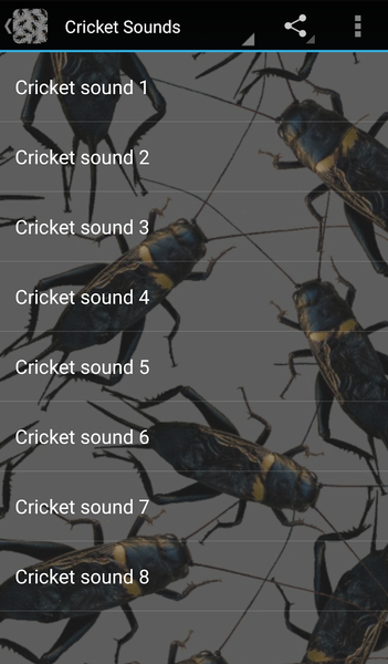 Cricket Sounds - عکس برنامه موبایلی اندروید