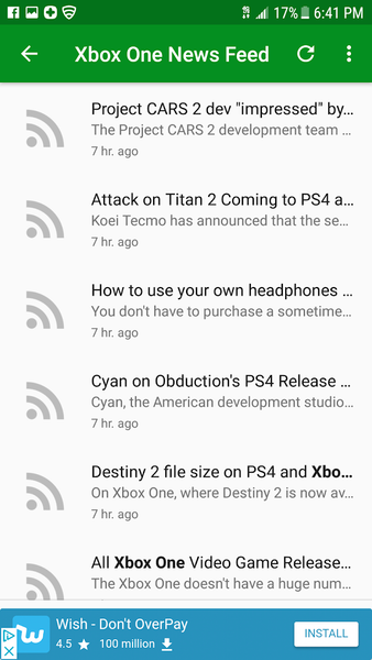 News for XBOX ONE - Image screenshot of android app