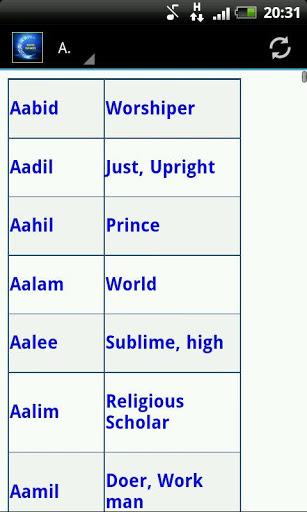 Islamic Boys Names + Meaning - عکس برنامه موبایلی اندروید