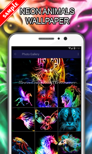 Neon Animals Wallpaper - Image screenshot of android app