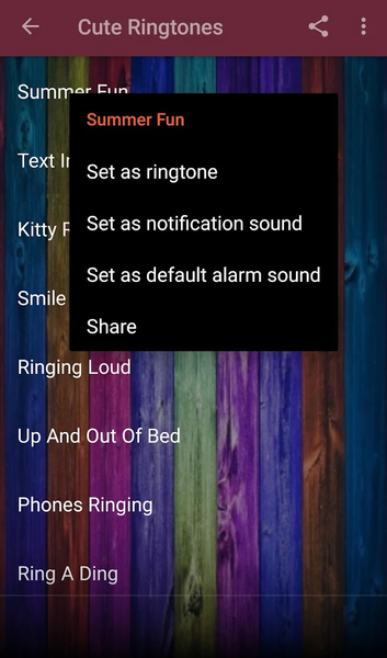 Cute Ringtones - عکس برنامه موبایلی اندروید