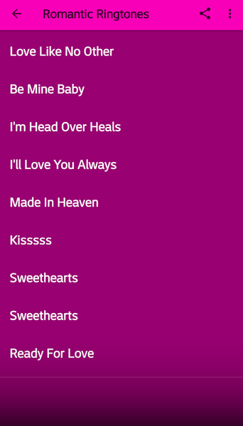 Romantic Ringtones - Image screenshot of android app