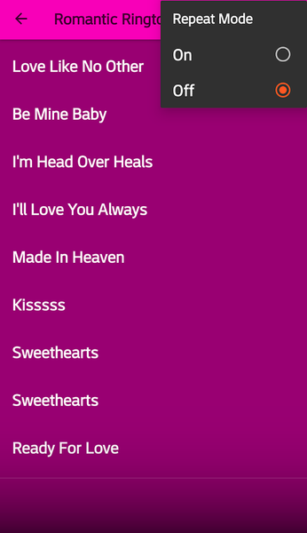 Romantic Ringtones - Image screenshot of android app