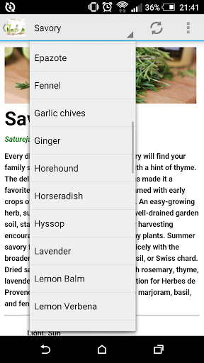 Gardening at Home: Herbs - Image screenshot of android app