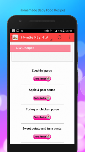 Homemade Baby Food Recipes - Image screenshot of android app