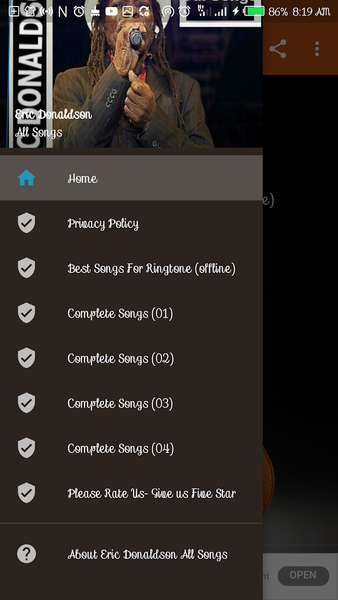 Eric Donaldson All Songs Offli - عکس برنامه موبایلی اندروید