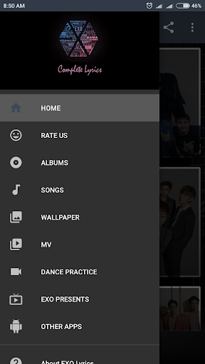 EXO Lyrics (Offline) - عکس برنامه موبایلی اندروید
