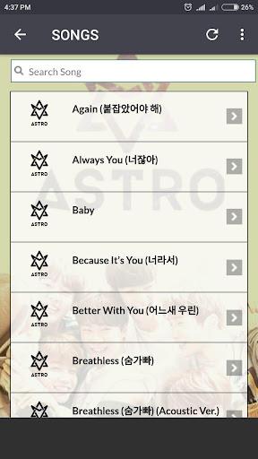 Astro Lyrics (Offline) - عکس برنامه موبایلی اندروید