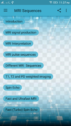 MRI Sequences - Image screenshot of android app