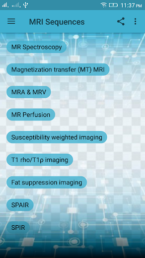 MRI Sequences - عکس برنامه موبایلی اندروید