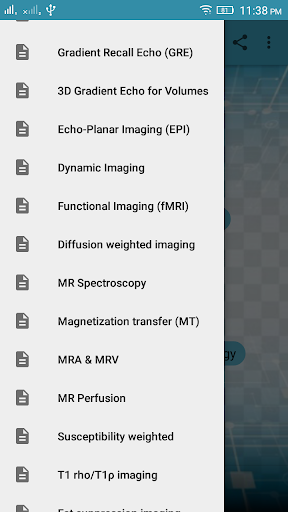 MRI Sequences - عکس برنامه موبایلی اندروید