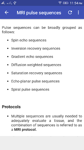 MRI Sequences - عکس برنامه موبایلی اندروید