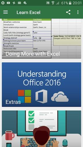 Learn Excel - Image screenshot of android app