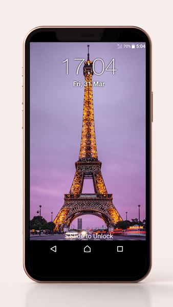 Eiffel Tower Lock Screen - عکس برنامه موبایلی اندروید