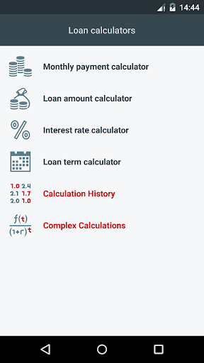 Loan Calculators - Image screenshot of android app
