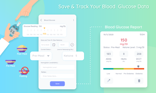 Blood Pressure & Sugar Tracker - Image screenshot of android app