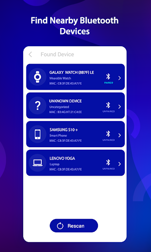 Bluetooth Finder & Scanner - عکس برنامه موبایلی اندروید